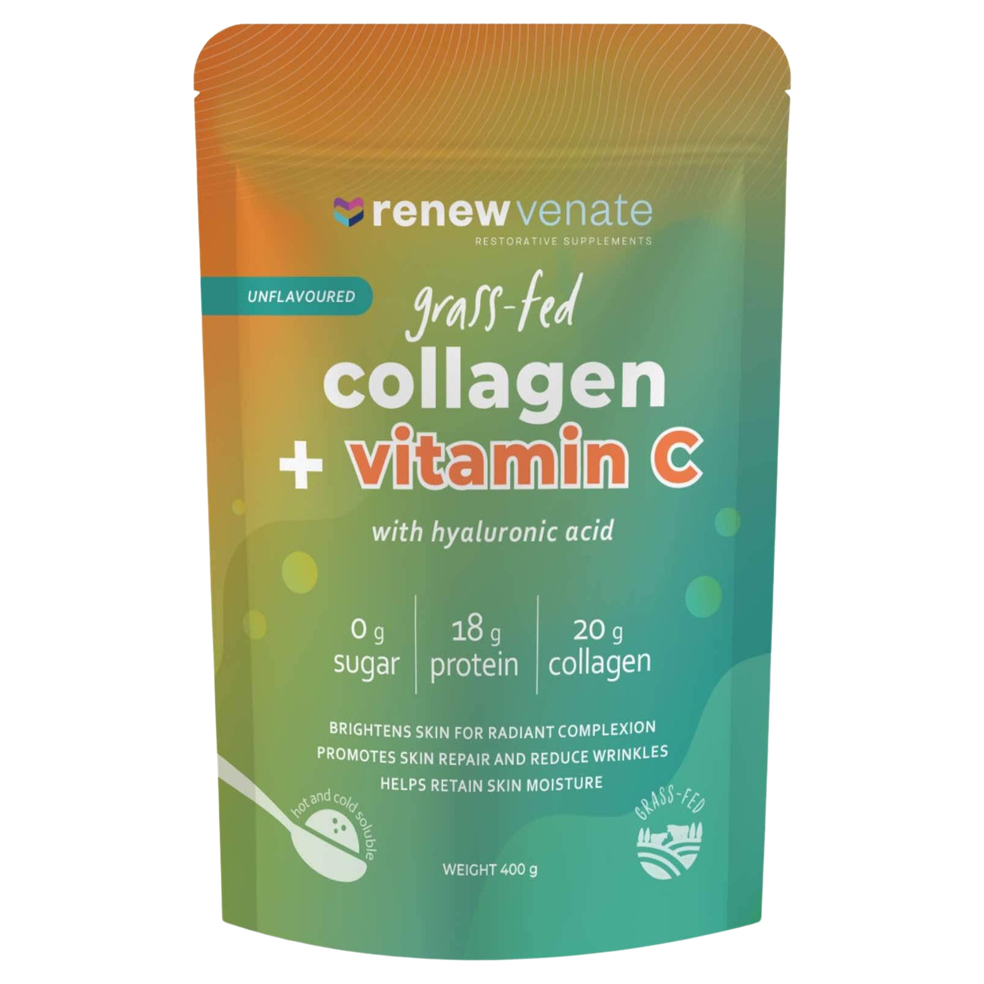 Grassfed Collagen with Vitamin C and Hyaluronic Acid